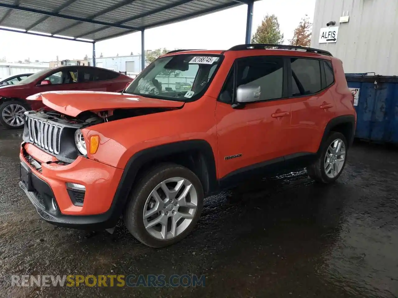 1 Photograph of a damaged car ZACNJDBB6MPM47129 JEEP RENEGADE 2021