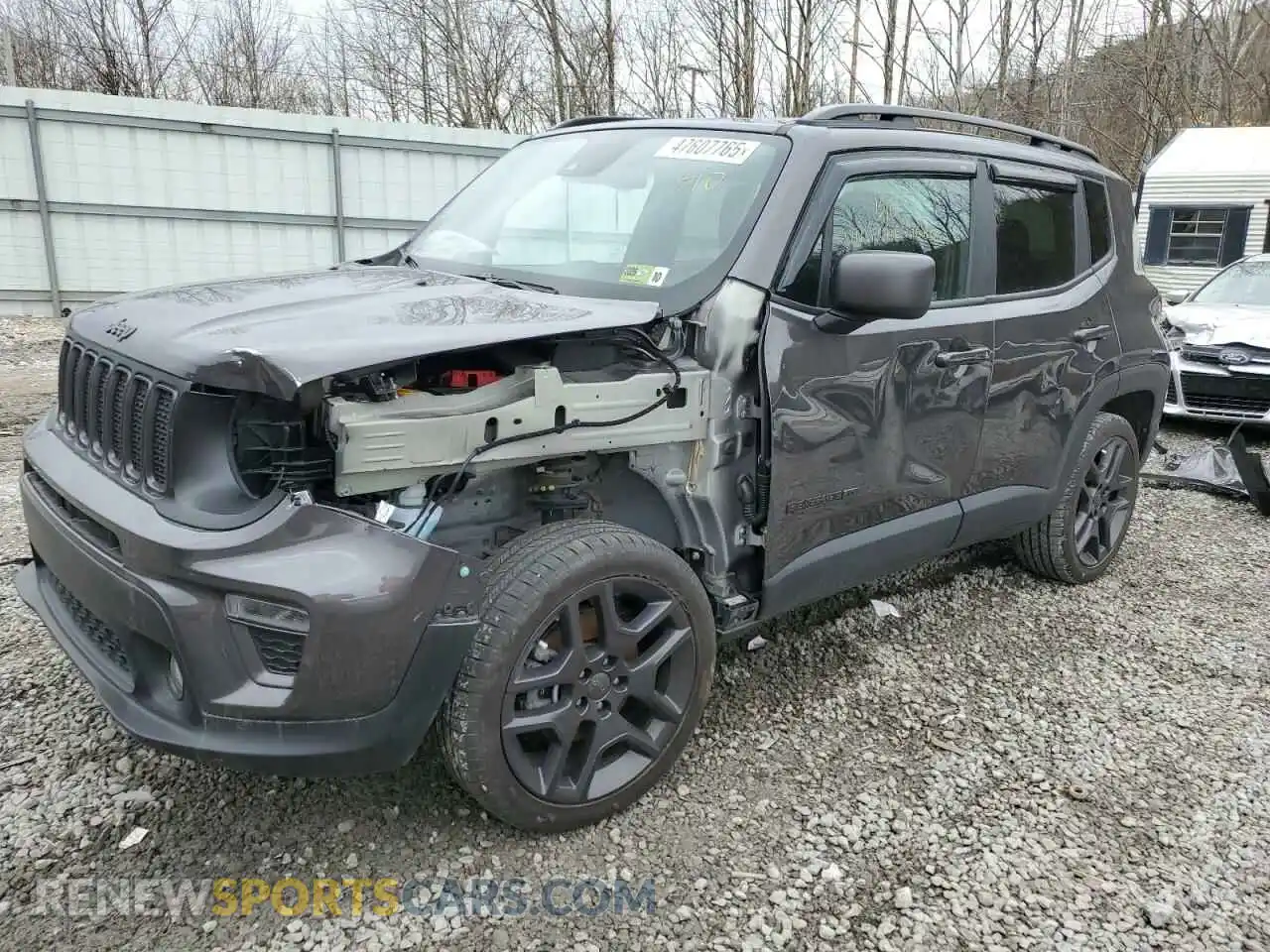 1 Photograph of a damaged car ZACNJDBB6MPN35310 JEEP RENEGADE 2021