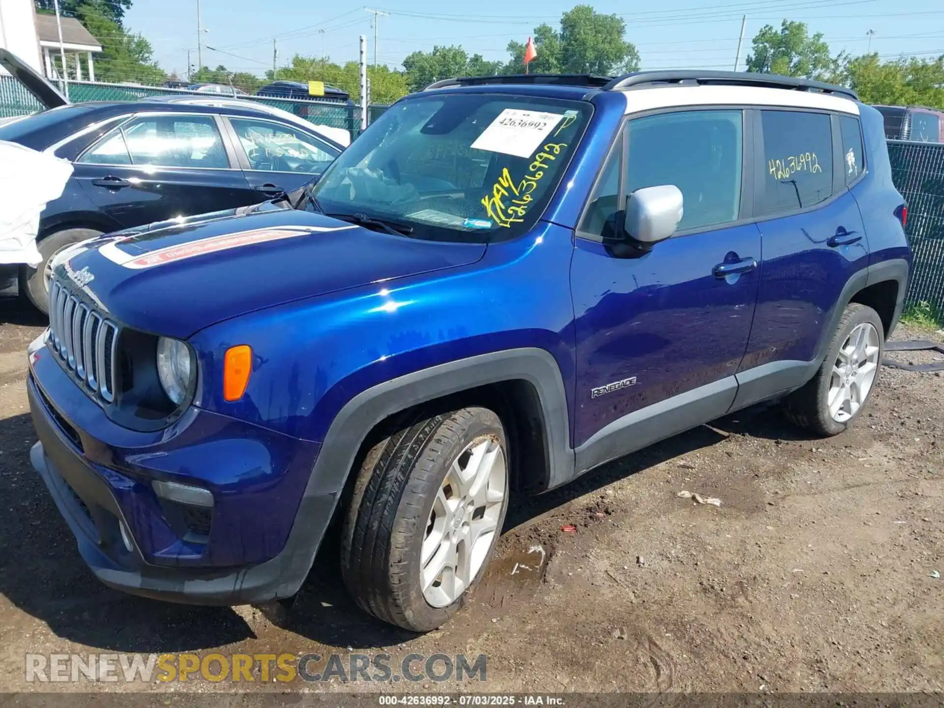 2 Photograph of a damaged car ZACNJDBB9MPM67102 JEEP RENEGADE 2021