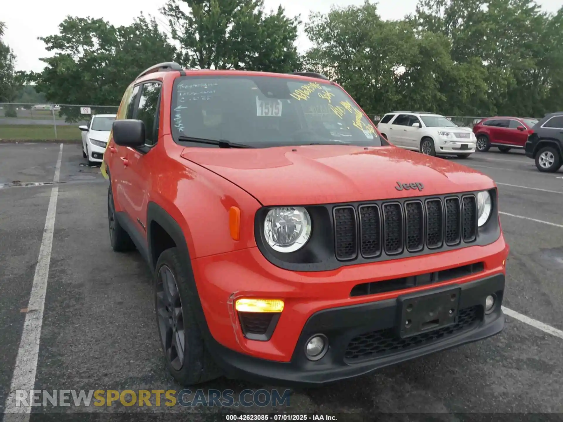 1 Photograph of a damaged car ZACNJDBB9MPN14886 JEEP RENEGADE 2021