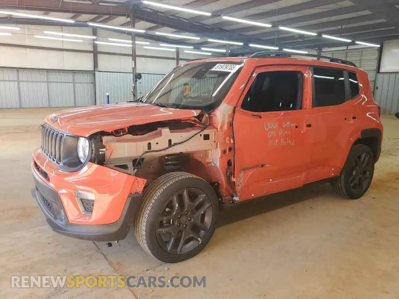 1 Photograph of a damaged car ZACNJDBBXMPN27145 JEEP RENEGADE 2021