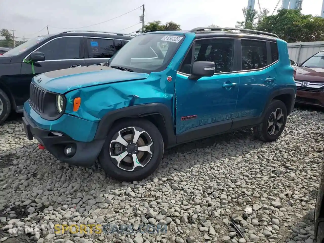 1 Photograph of a damaged car ZACNJDC11MPM36660 JEEP RENEGADE 2021