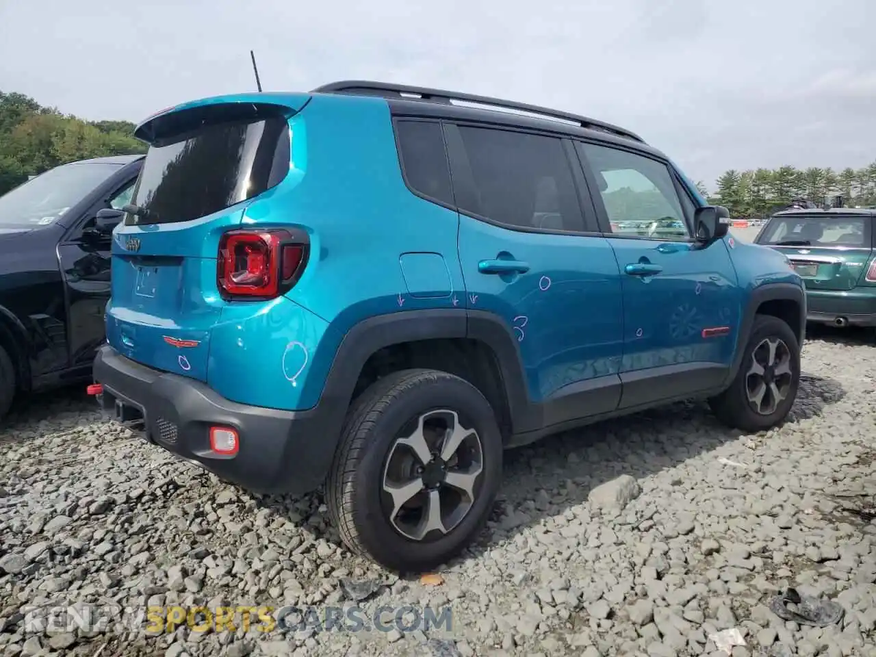 3 Photograph of a damaged car ZACNJDC11MPM36660 JEEP RENEGADE 2021