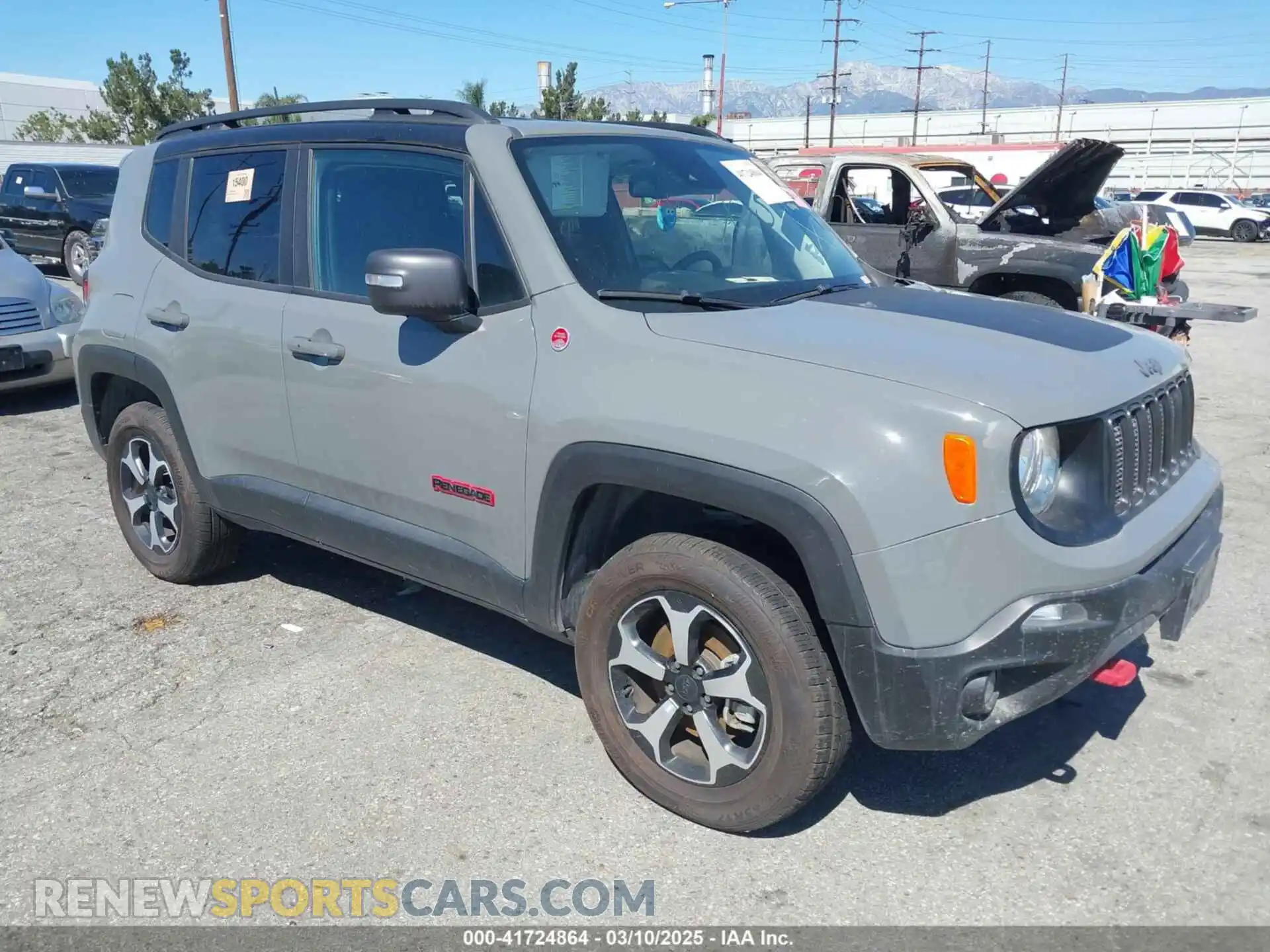 1 Photograph of a damaged car ZACNJDC11MPN25564 JEEP RENEGADE 2021