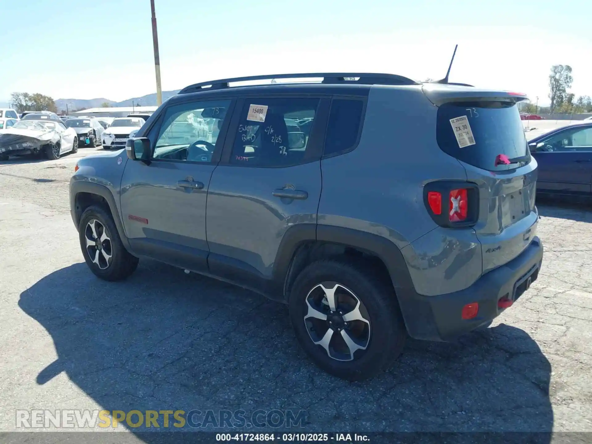 3 Photograph of a damaged car ZACNJDC11MPN25564 JEEP RENEGADE 2021