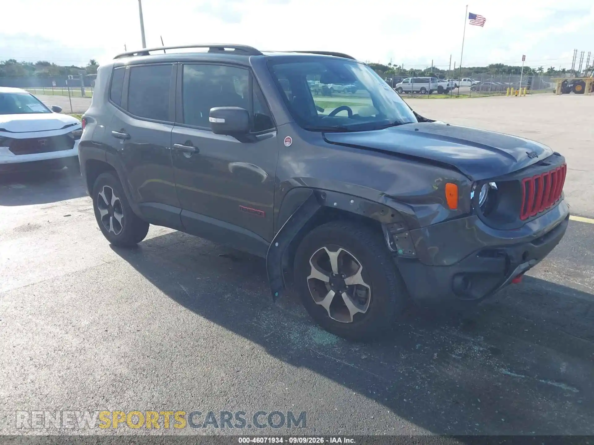 1 Photograph of a damaged car ZACNJDC12MPM32472 JEEP RENEGADE 2021