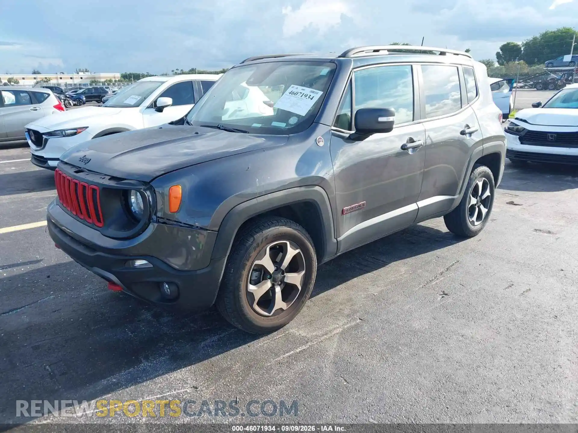 2 Photograph of a damaged car ZACNJDC12MPM32472 JEEP RENEGADE 2021