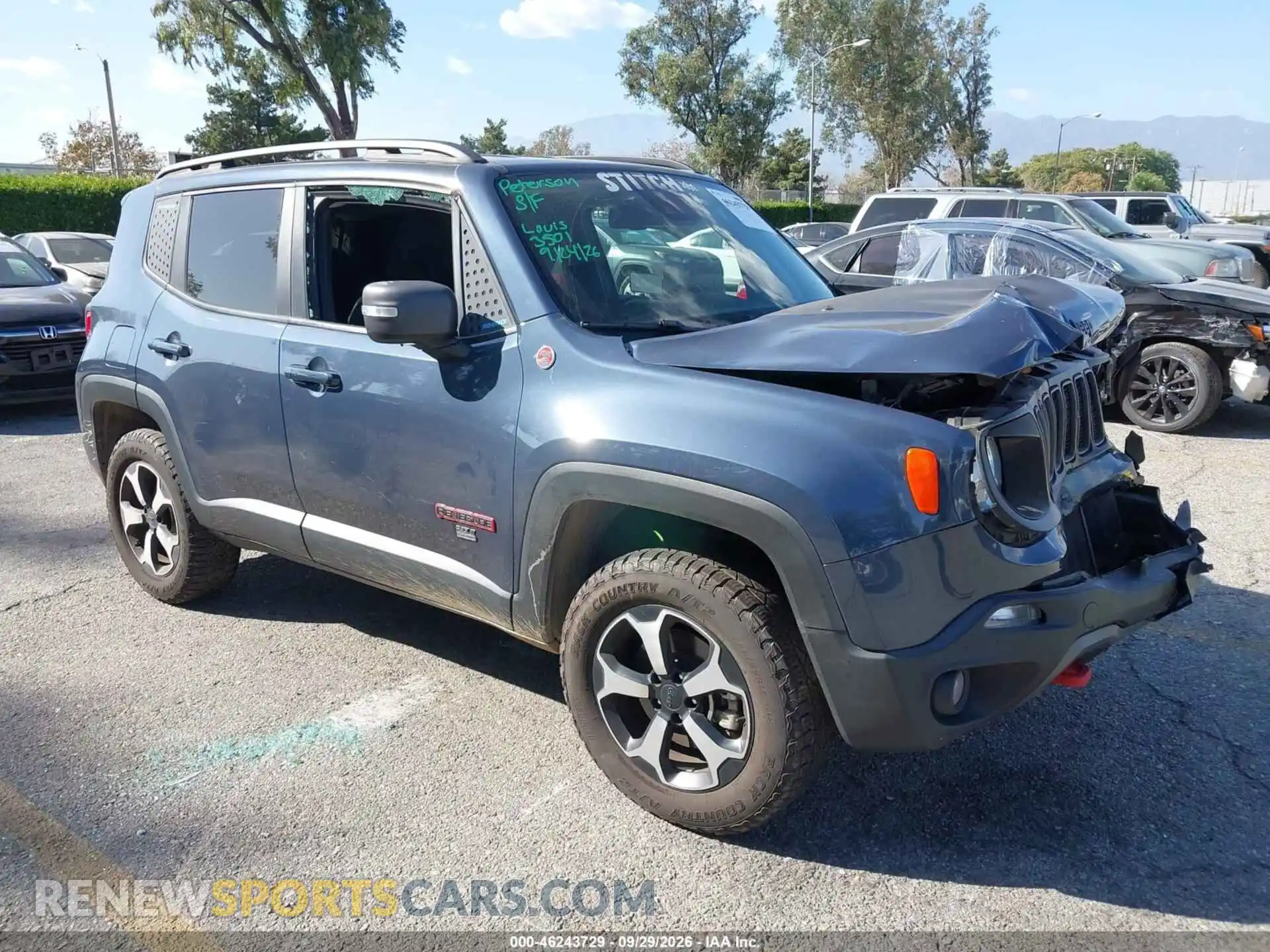 1 Photograph of a damaged car ZACNJDC12MPN25900 JEEP RENEGADE 2021