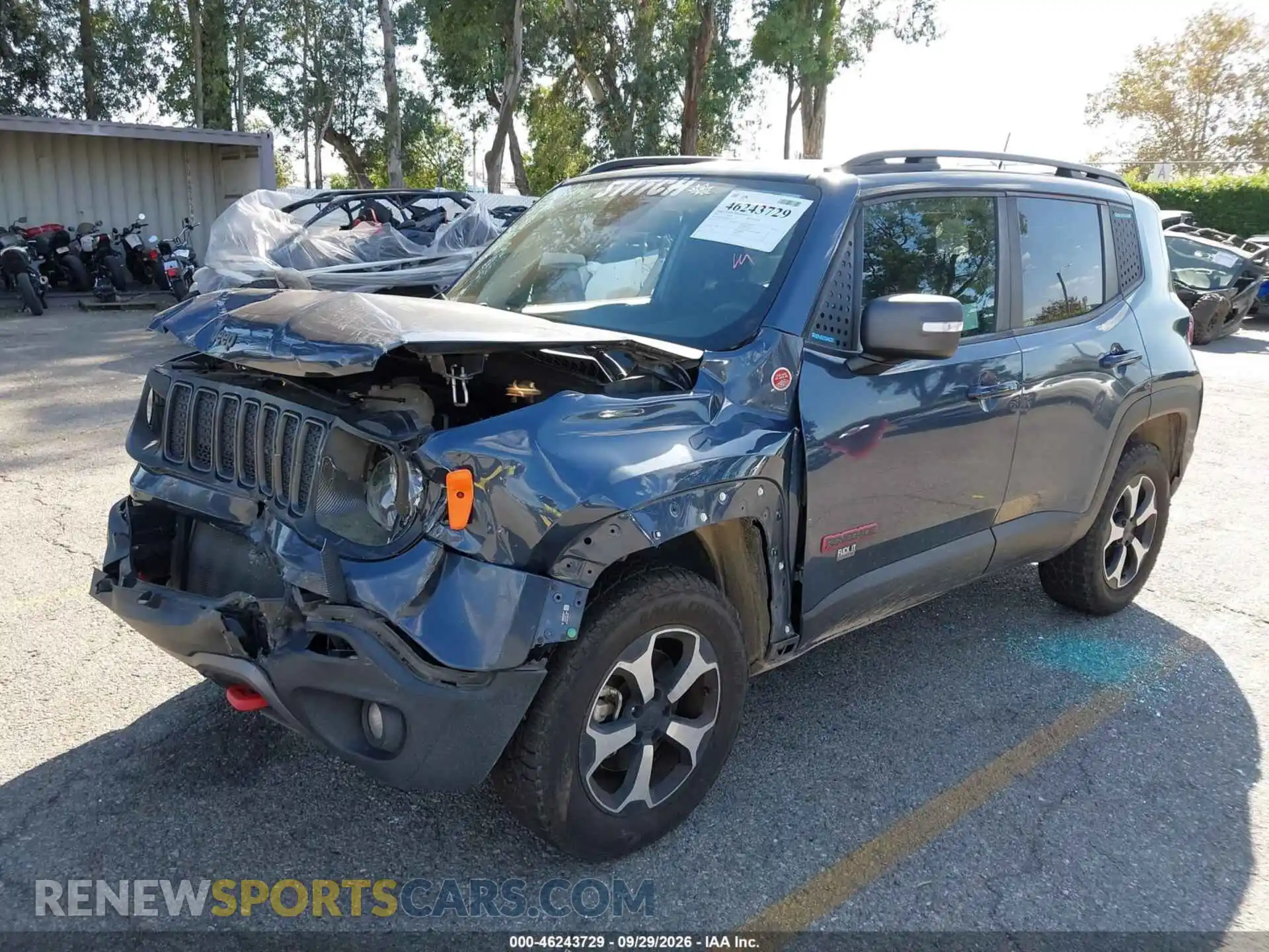 2 Photograph of a damaged car ZACNJDC12MPN25900 JEEP RENEGADE 2021