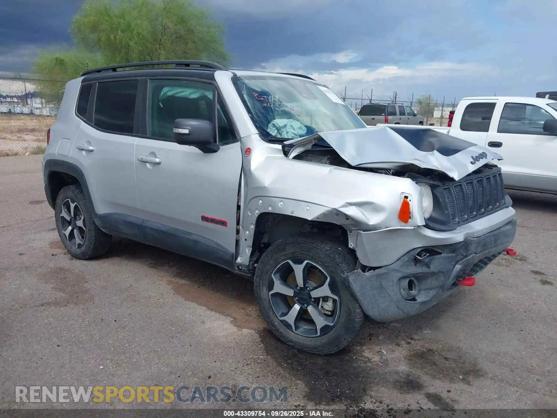 1 Photograph of a damaged car ZACNJDC17MPM95762 JEEP RENEGADE 2021