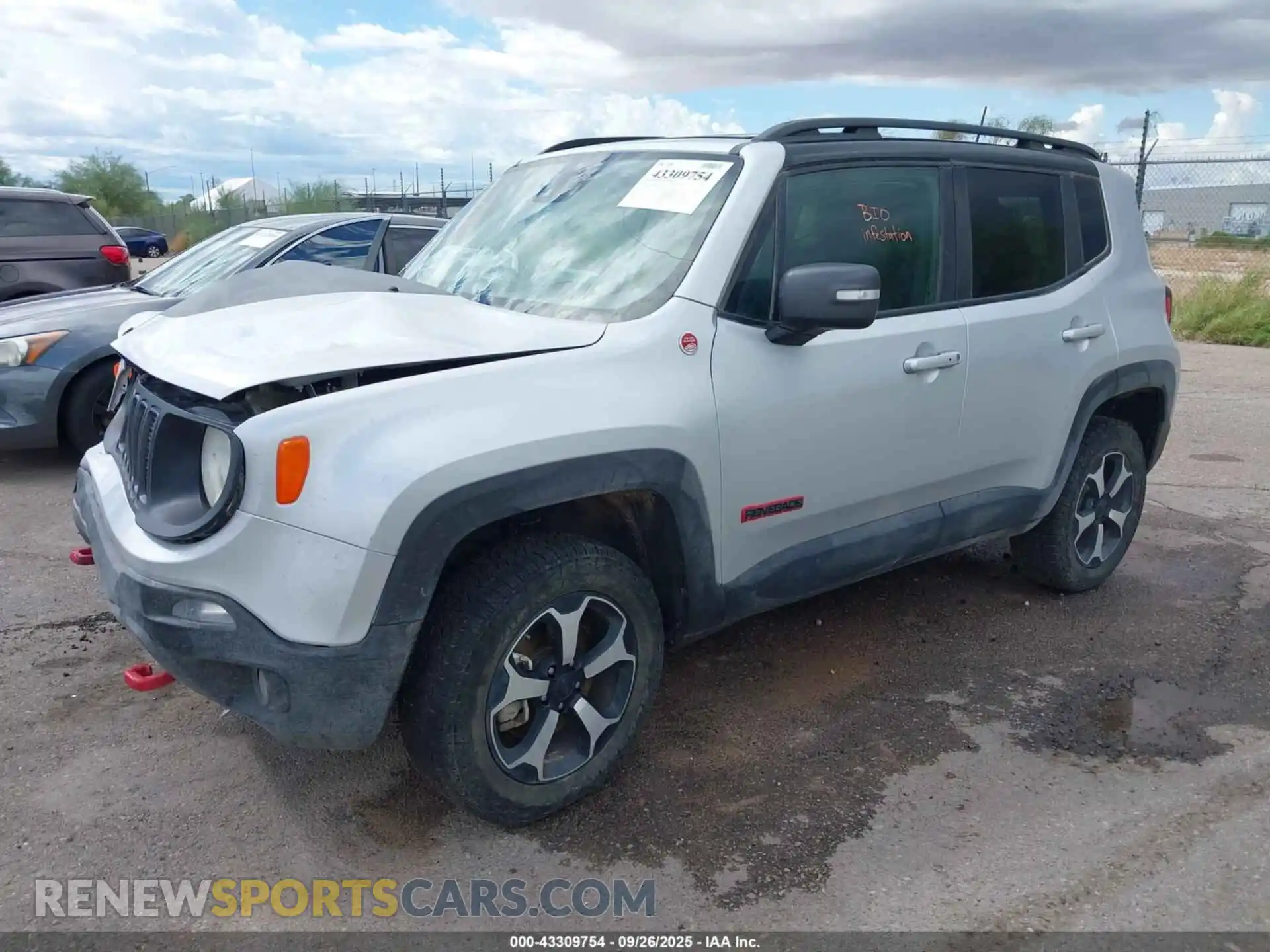 2 Photograph of a damaged car ZACNJDC17MPM95762 JEEP RENEGADE 2021