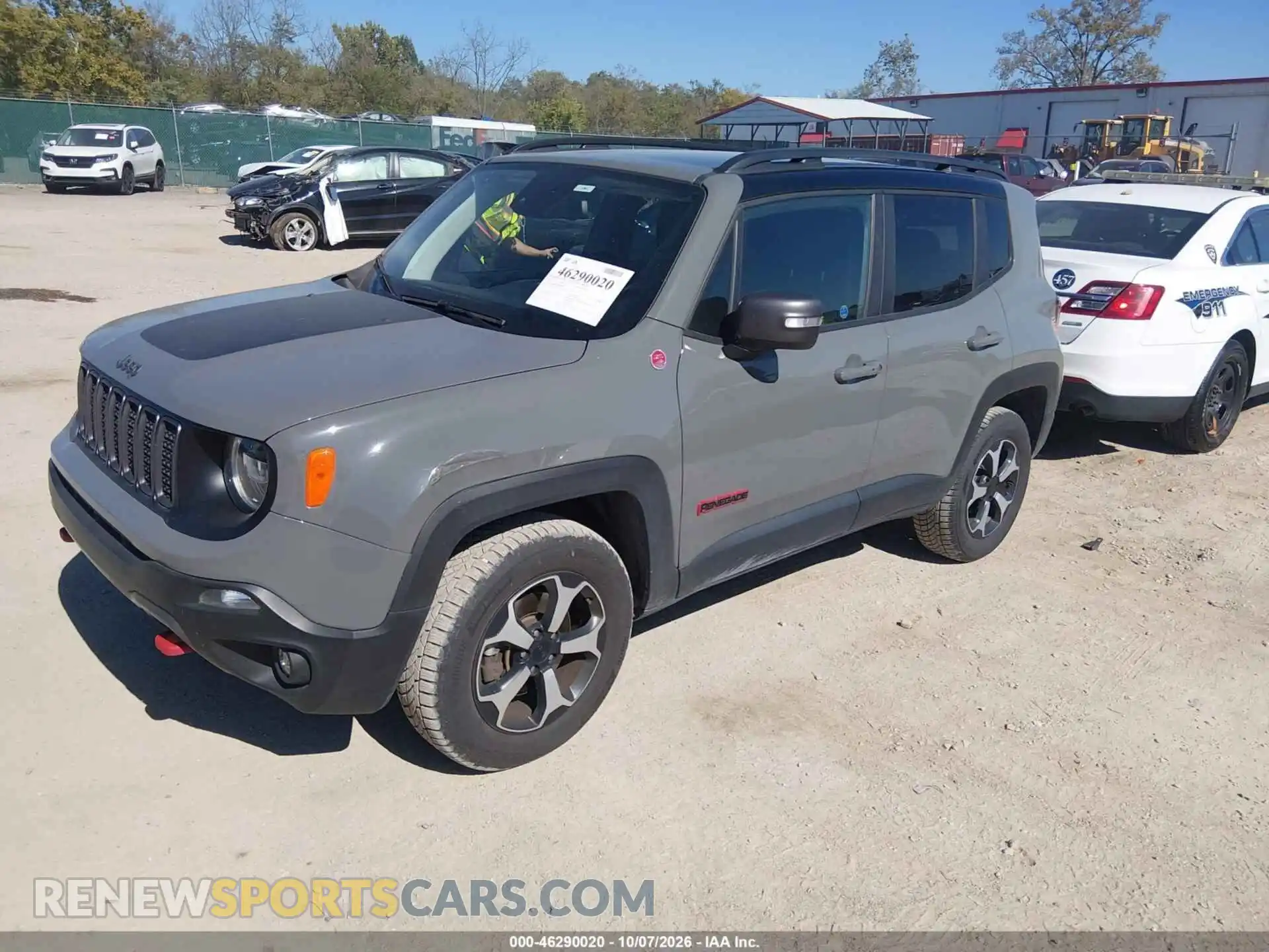 2 fotografías del automóvil dañado ZACNJDC18MPM15157 JEEP RENEGADE 2021
