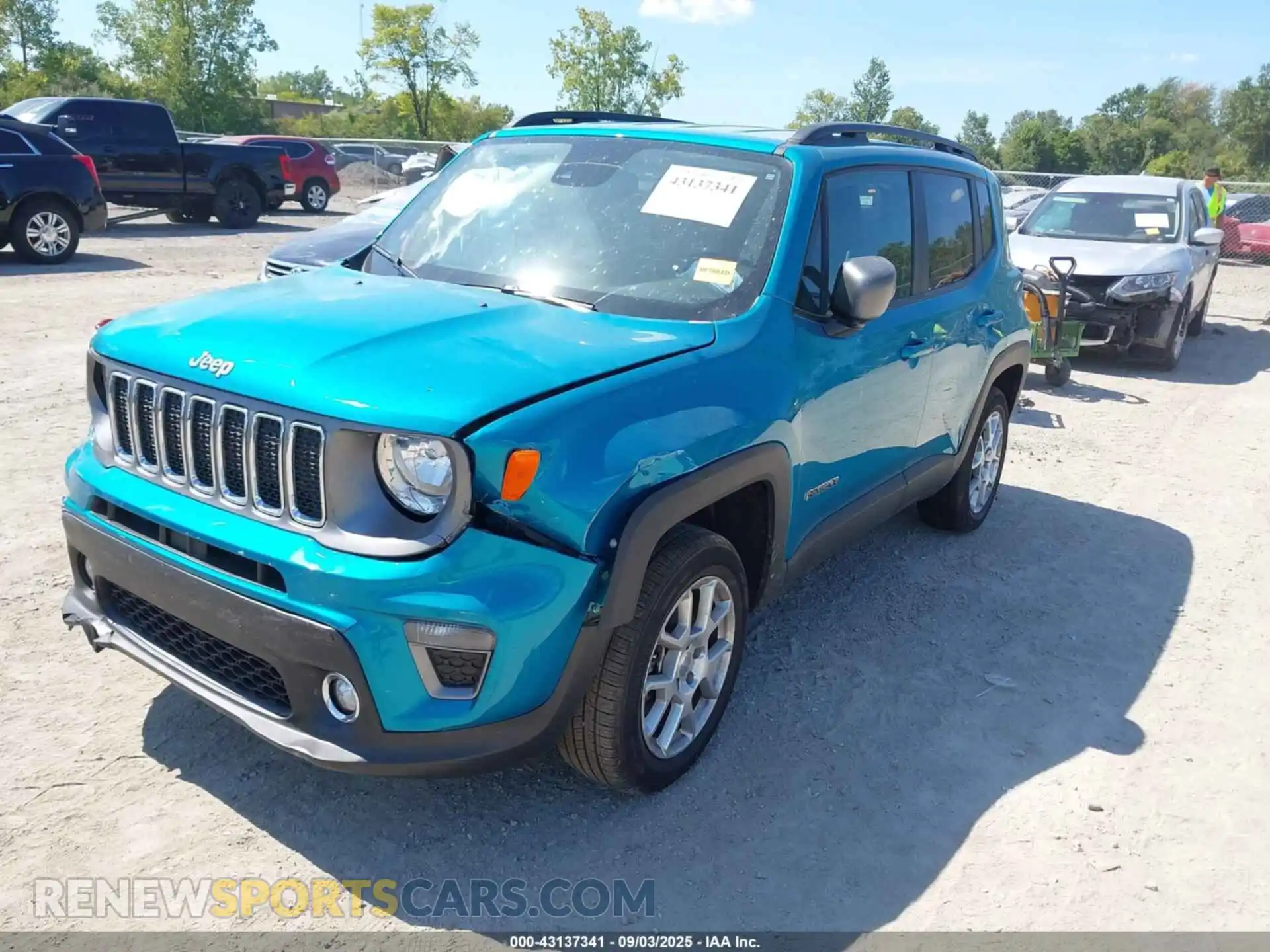 2 fotografías del automóvil dañado ZACNJDD14MPN34967 JEEP RENEGADE 2021