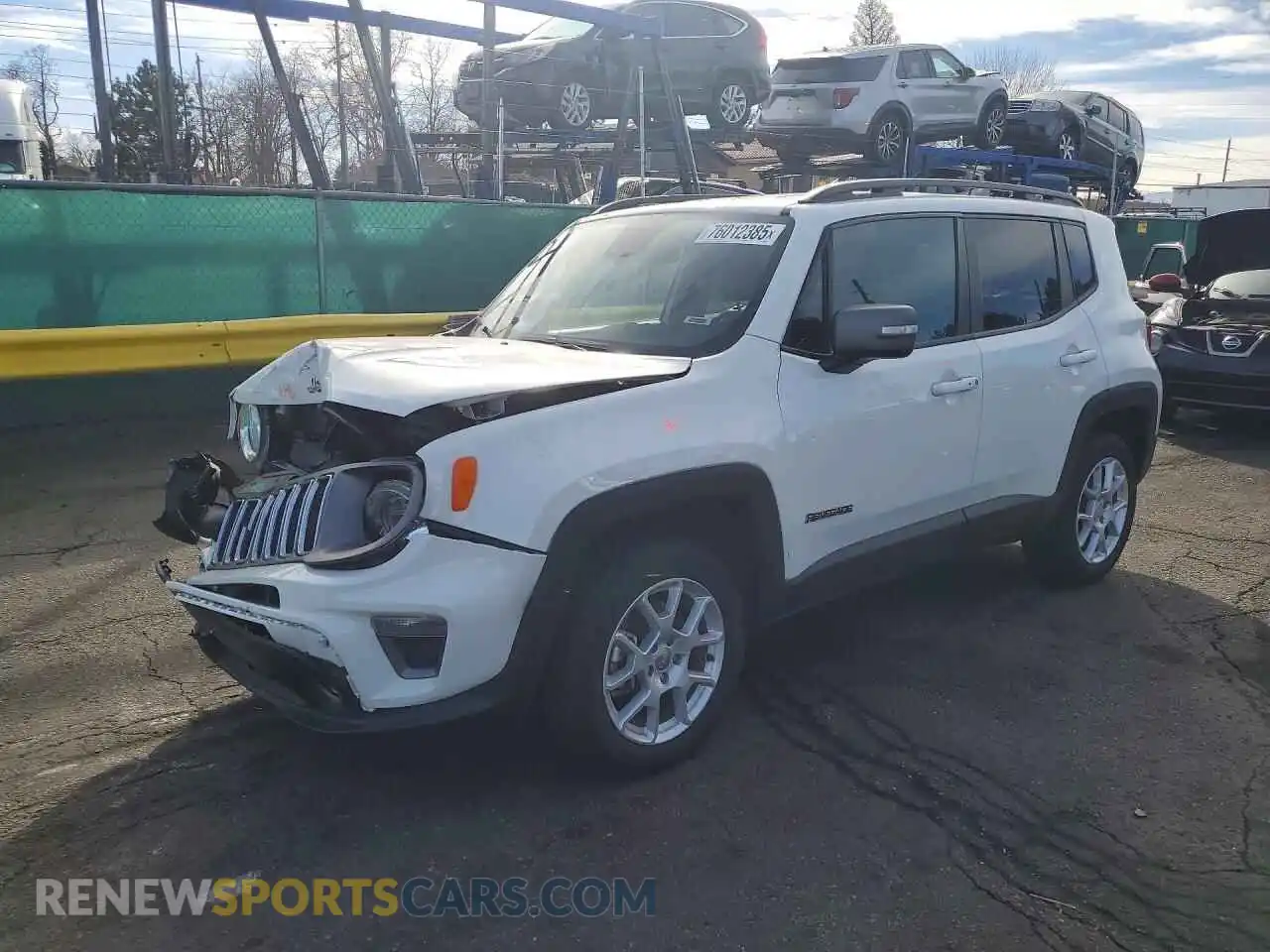 1 fotografías del automóvil dañado ZACNJDD18MPN32560 JEEP RENEGADE 2021
