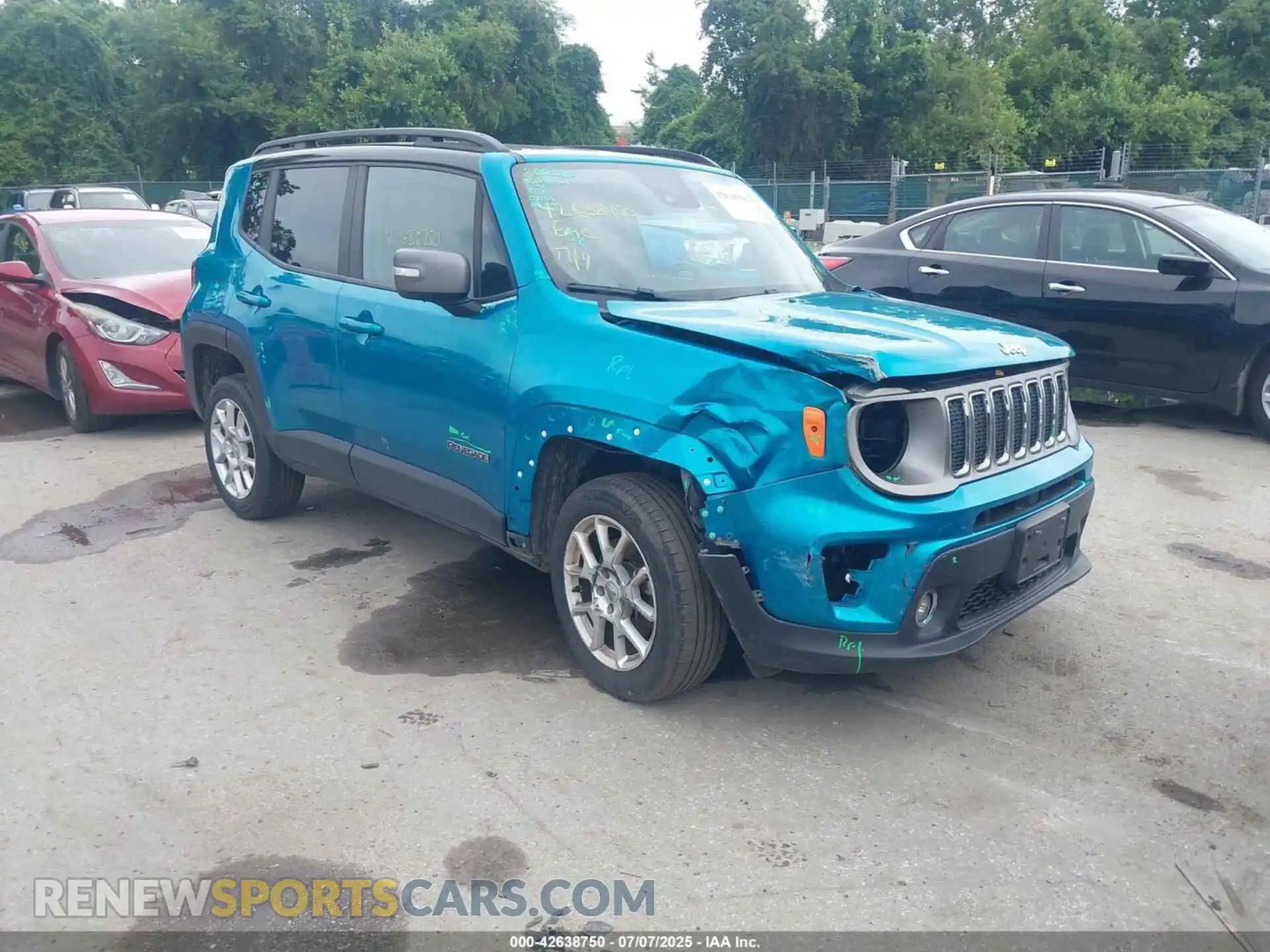 1 Photograph of a damaged car ZACNJDD1XMPM93728 JEEP RENEGADE 2021
