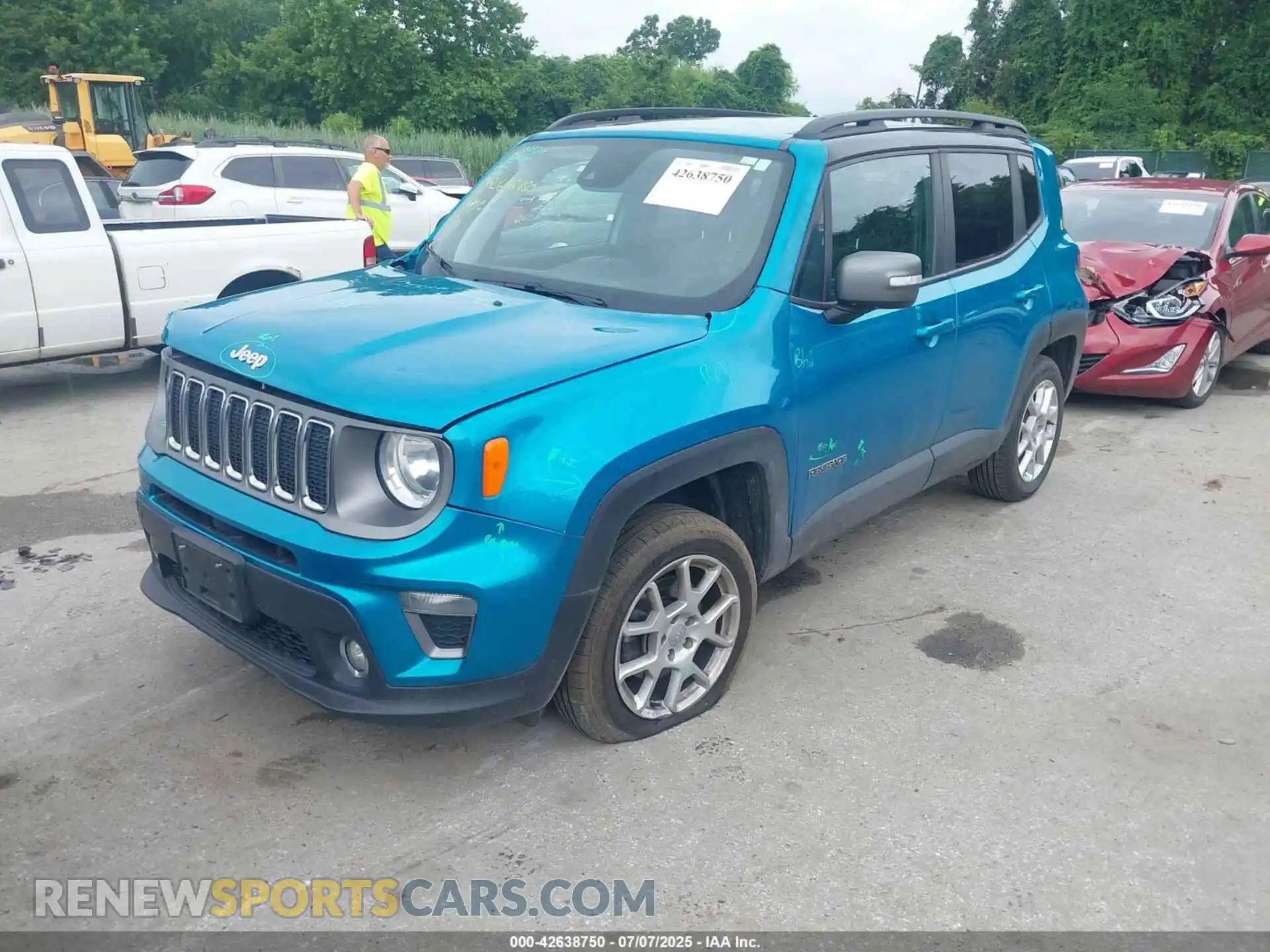 2 Photograph of a damaged car ZACNJDD1XMPM93728 JEEP RENEGADE 2021