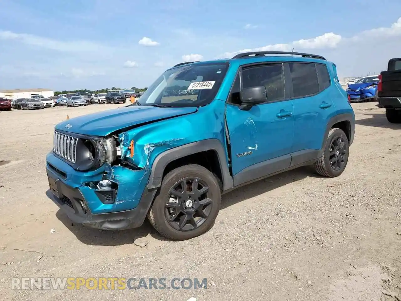 1 Photograph of a damaged car ZACNJDB16NPN91708 JEEP RENEGADE 2022
