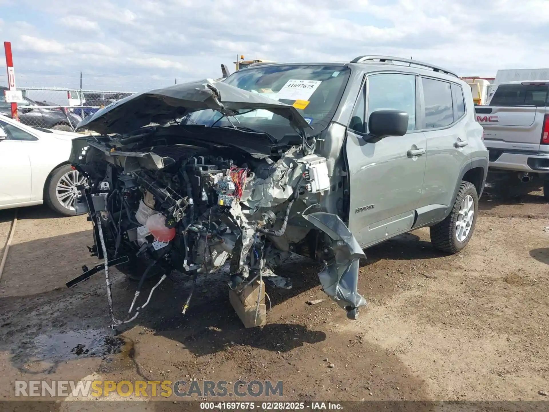 2 Photograph of a damaged car ZACNJDB17NPN48608 JEEP RENEGADE 2022