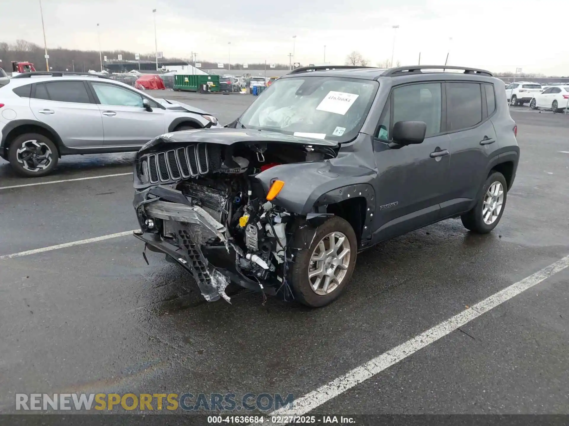 2 Photograph of a damaged car ZACNJDB18NPN78989 JEEP RENEGADE 2022