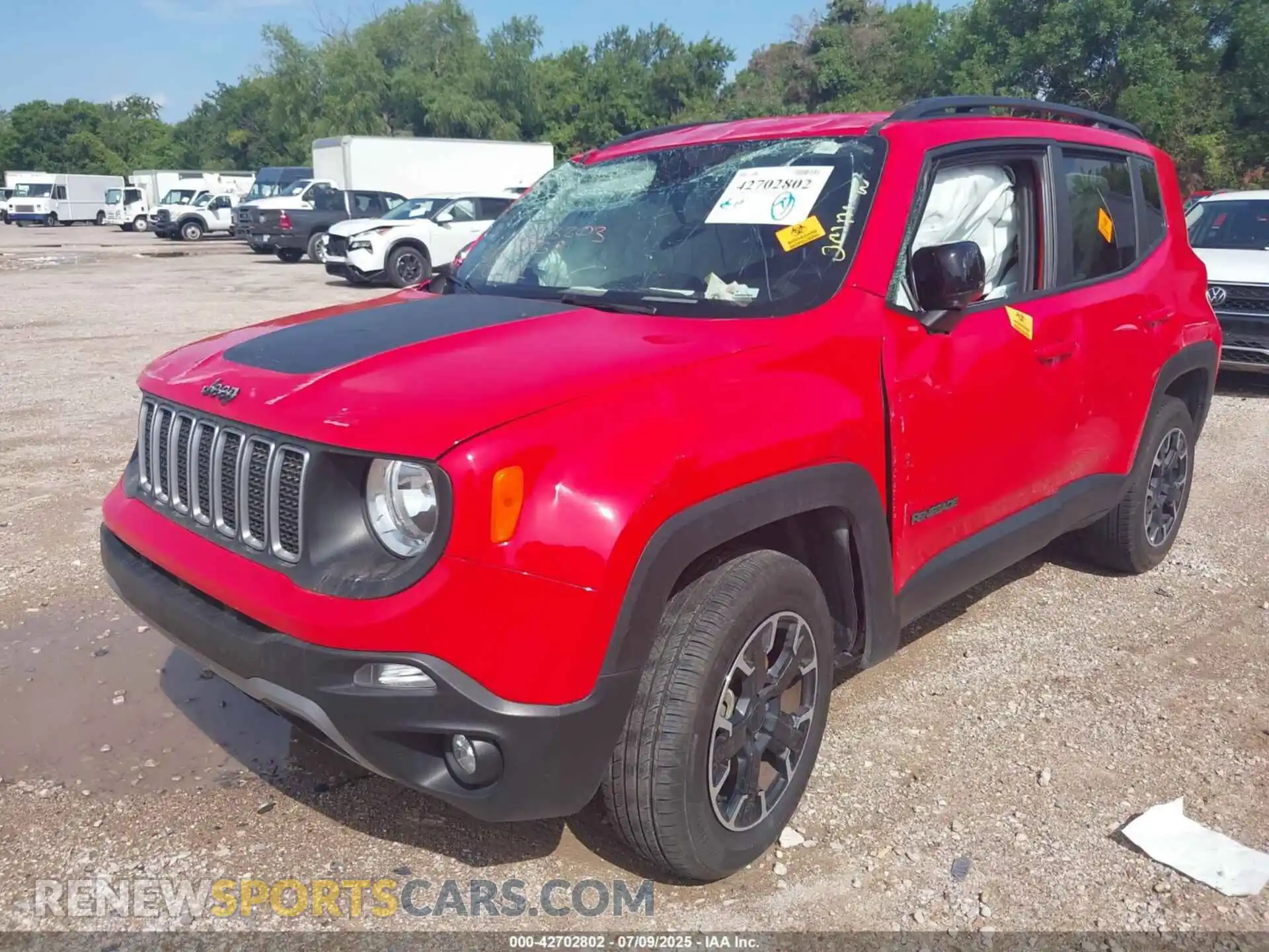 2 Photograph of a damaged car ZACNJDB10PPP69468 JEEP RENEGADE 2023