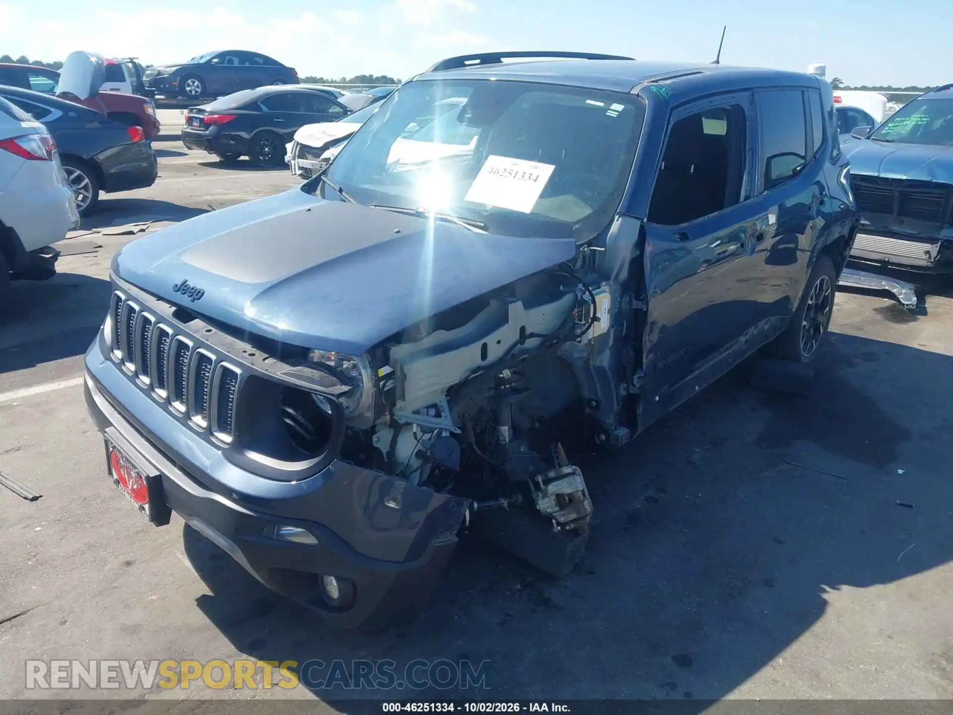 2 Photograph of a damaged car ZACNJDB11PPP42005 JEEP RENEGADE 2023