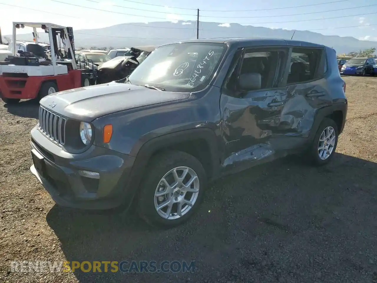 1 Photograph of a damaged car ZACNJDB12PPP71576 JEEP RENEGADE 2023