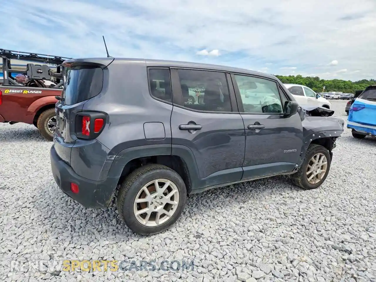 3 fotografías del automóvil dañado ZACNJDB18PPP29445 JEEP RENEGADE 2023