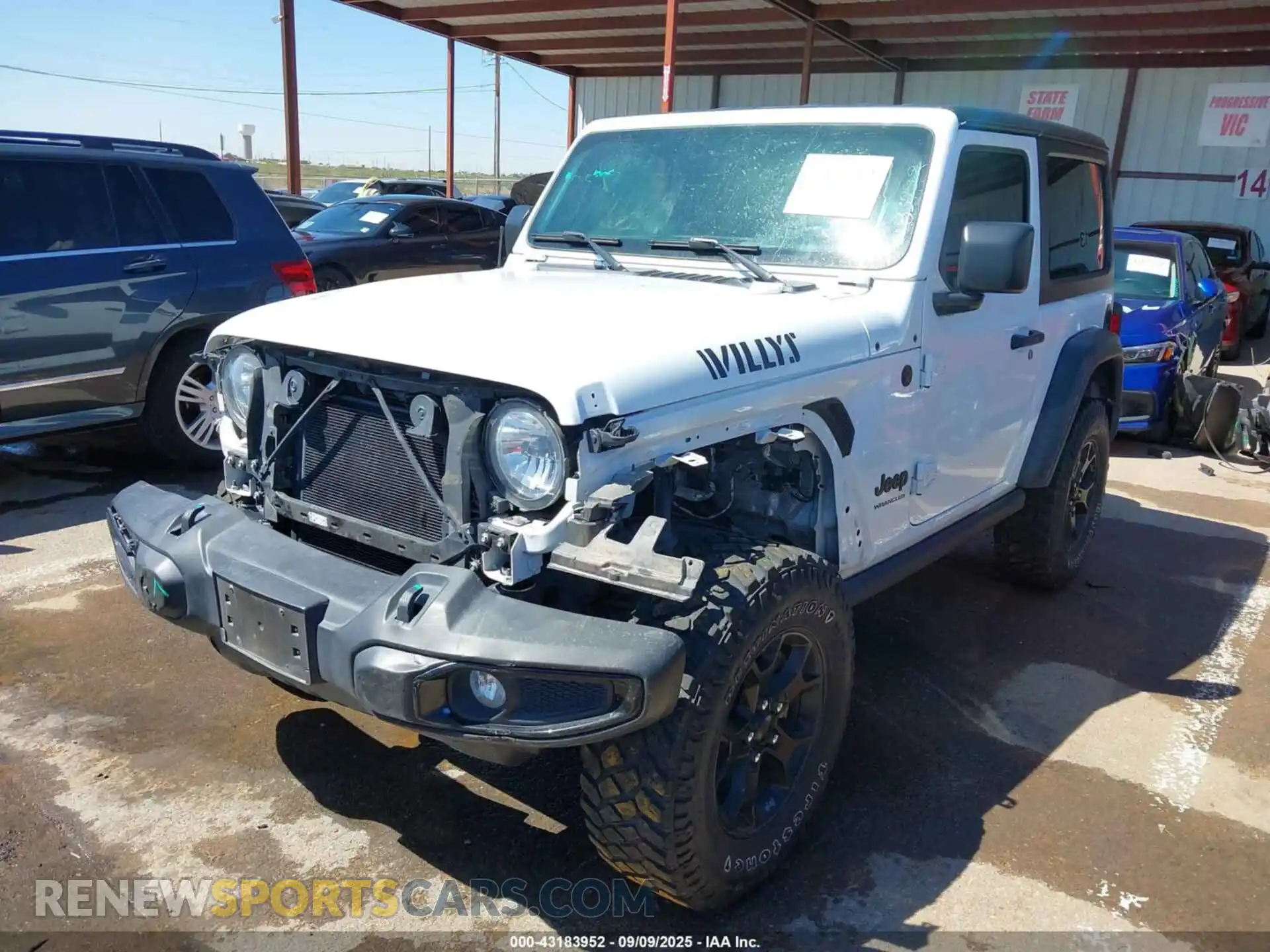 2 Photograph of a damaged car 1C4GJXAN8MW669571 JEEP WRANGLER 2021