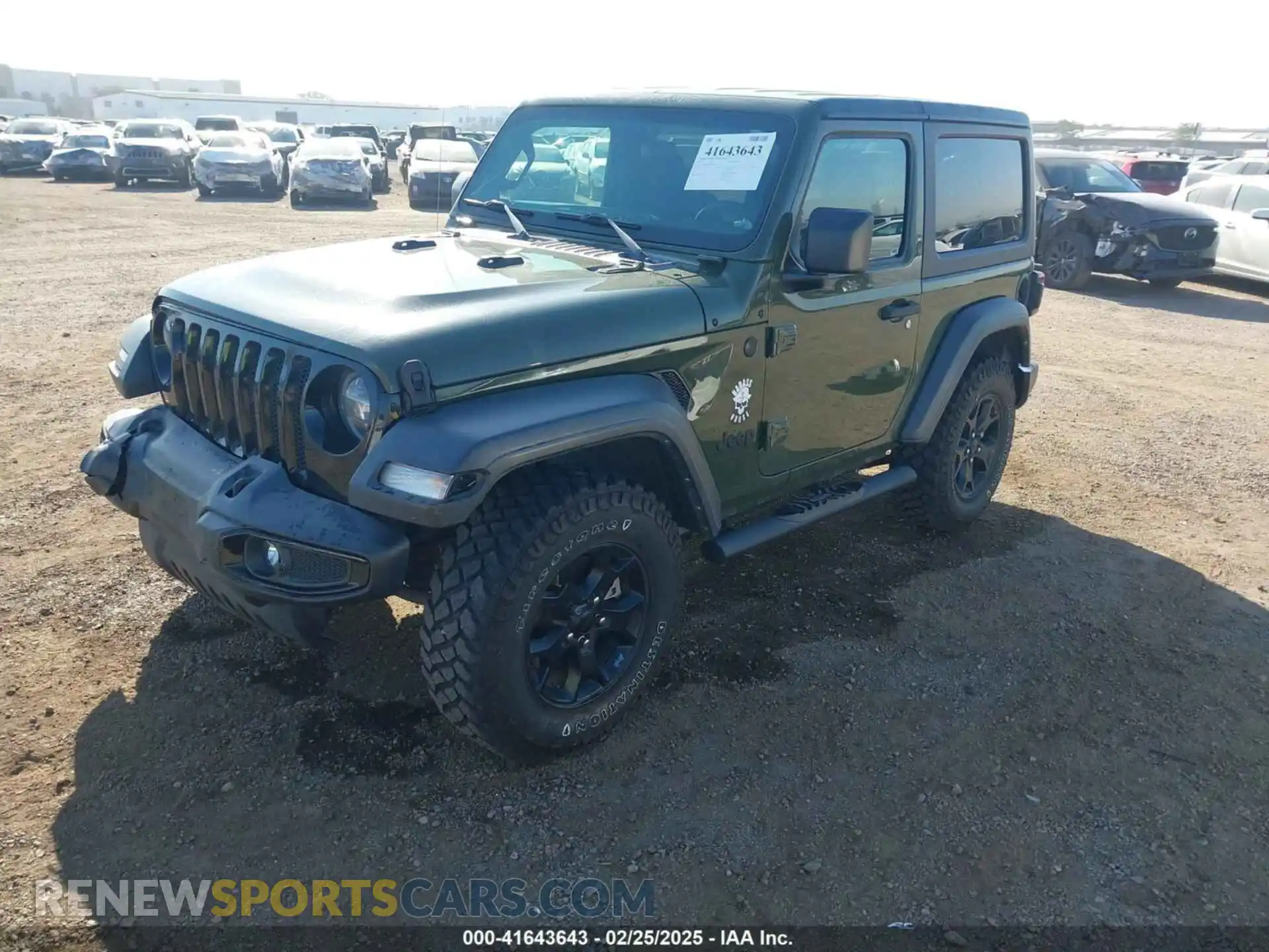 2 Photograph of a damaged car 1C4HJXAG0MW552427 JEEP WRANGLER 2021