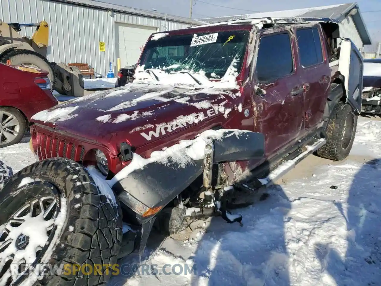 1 Photograph of a damaged car 1C4HJXDG2MW544163 JEEP WRANGLER 2021