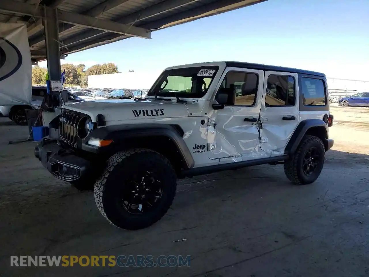 1 Photograph of a damaged car 1C4HJXDG2MW697688 JEEP WRANGLER 2021
