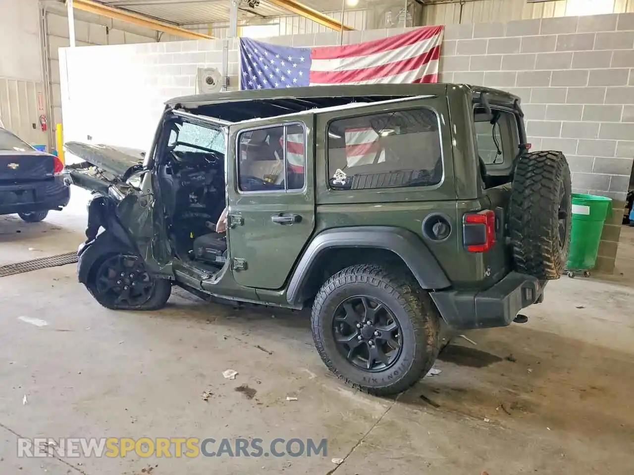 2 Photograph of a damaged car 1C4HJXDG6MW566201 JEEP WRANGLER 2021