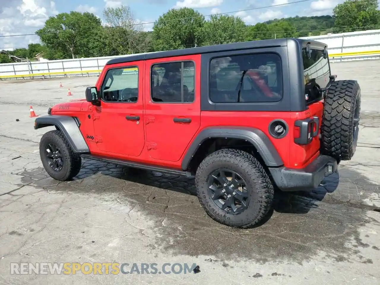 2 Photograph of a damaged car 1C4HJXDG9MW866184 JEEP WRANGLER 2021