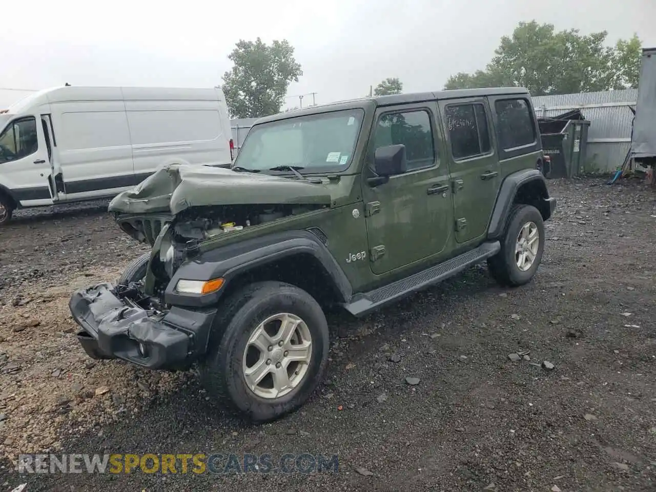 1 Photograph of a damaged car 1C4HJXDN0MW659729 JEEP WRANGLER 2021