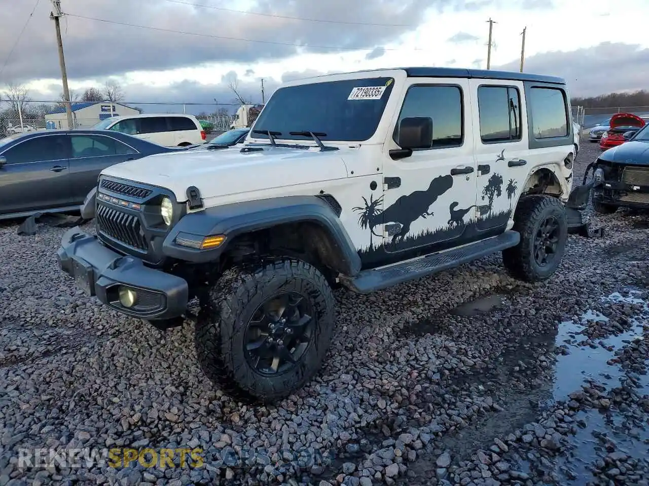 1 Photograph of a damaged car 1C4HJXDN2MW518743 JEEP WRANGLER 2021