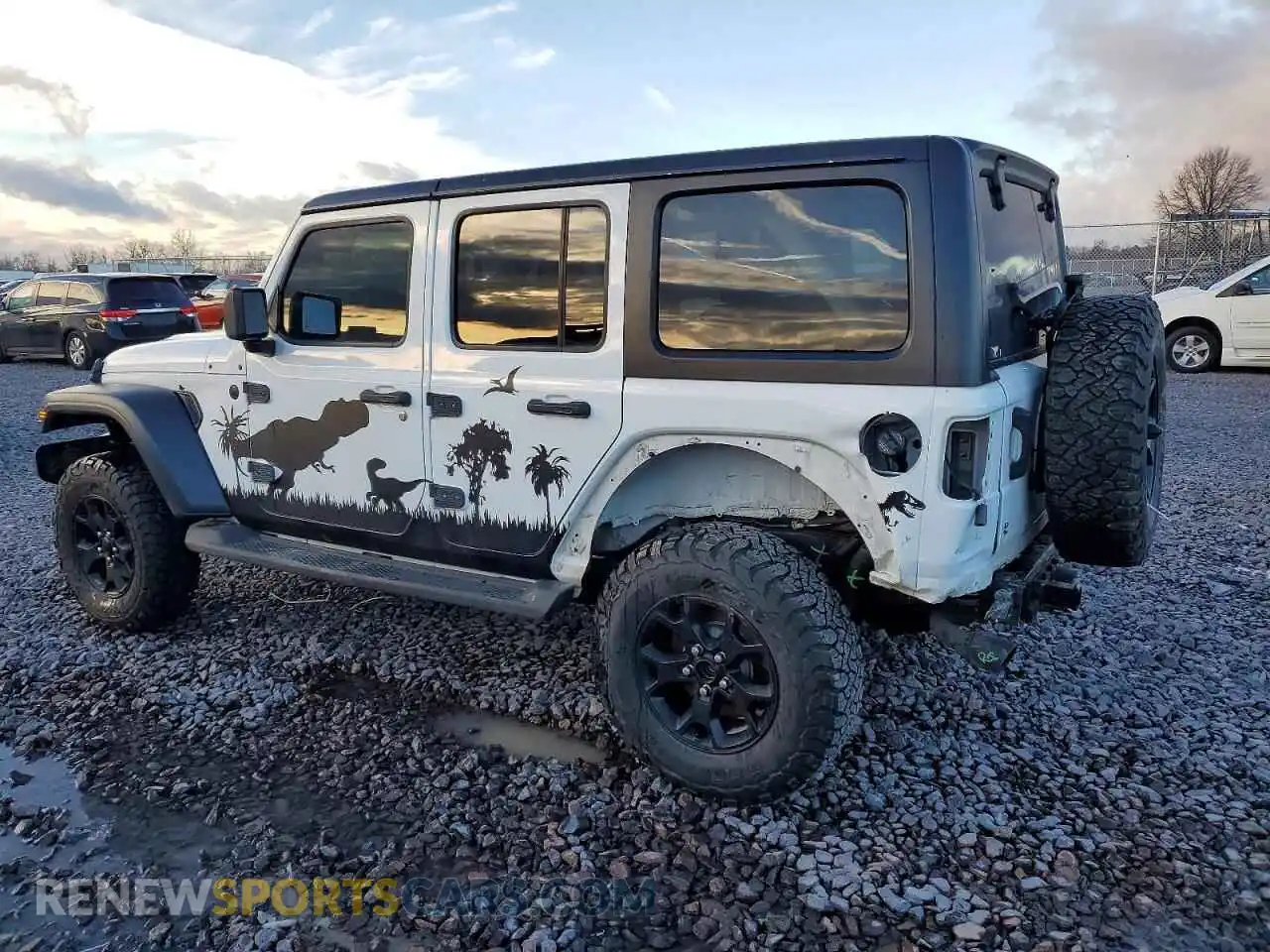 2 Photograph of a damaged car 1C4HJXDN2MW518743 JEEP WRANGLER 2021