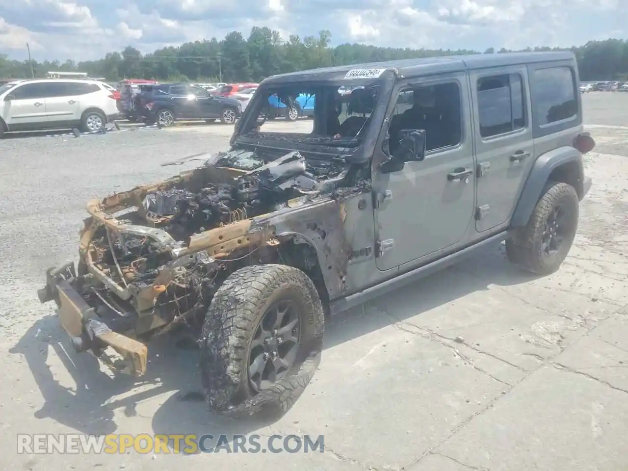 1 Photograph of a damaged car 1C4HJXDN2MW733927 JEEP WRANGLER 2021