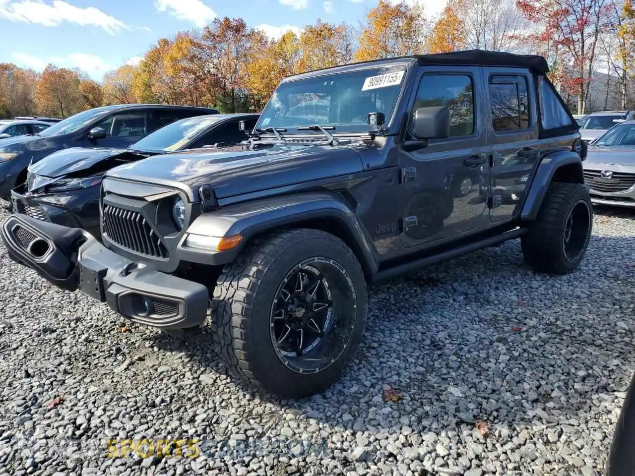 1 Photograph of a damaged car 1C4HJXDN3MW604840 JEEP WRANGLER 2021