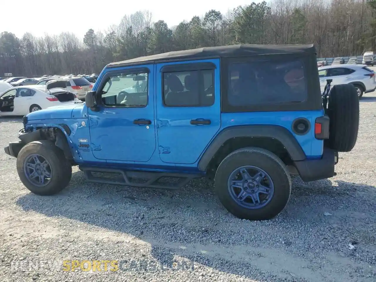 2 Photograph of a damaged car 1C4HJXDN3MW738862 JEEP WRANGLER 2021