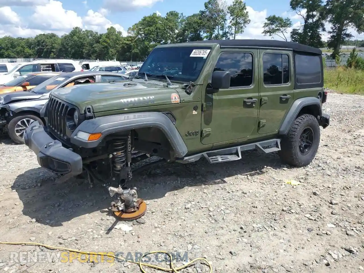 1 Photograph of a damaged car 1C4HJXDN5MW819927 JEEP WRANGLER 2021