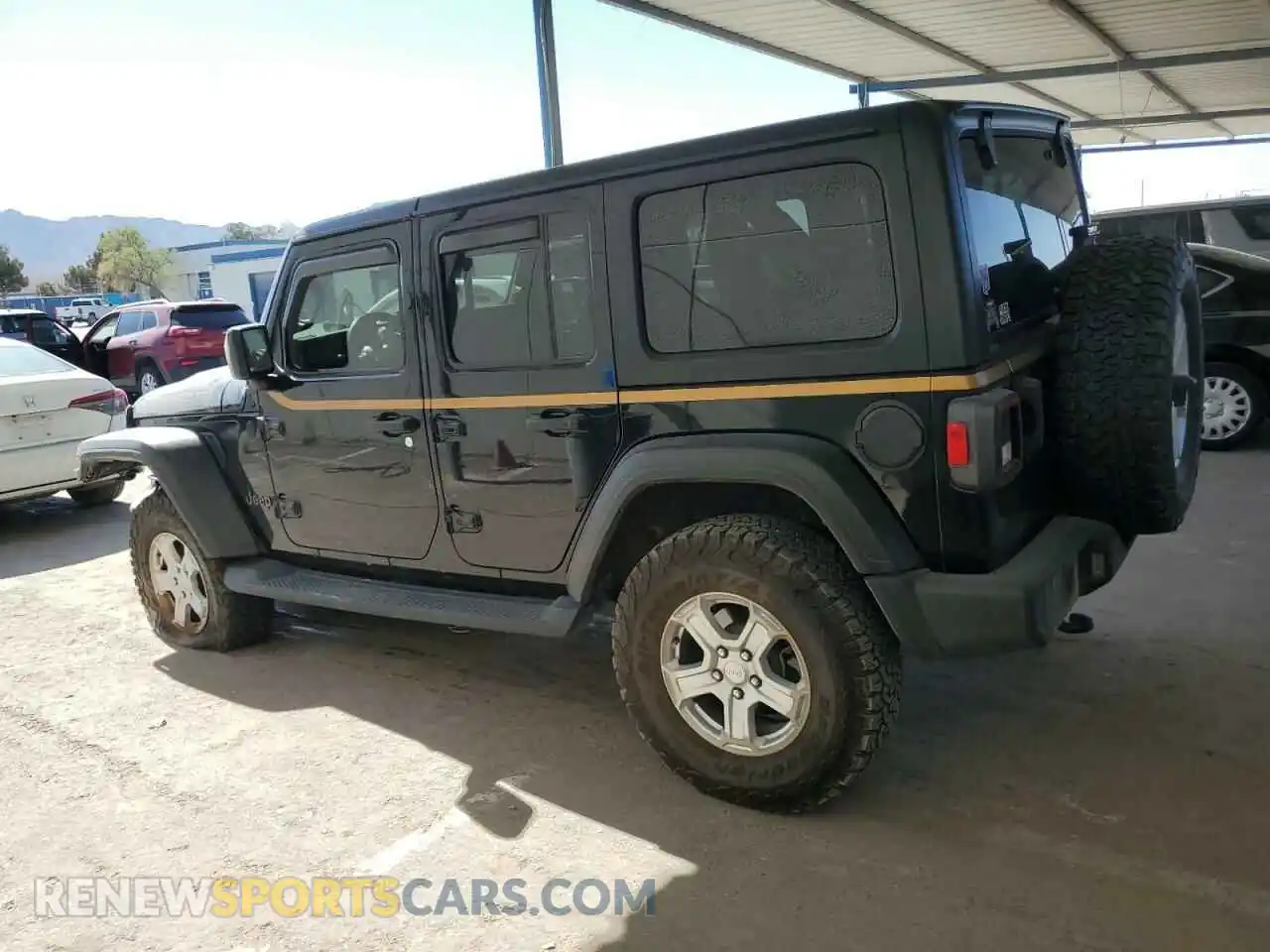 2 Photograph of a damaged car 1C4HJXDN6MW525551 JEEP WRANGLER 2021