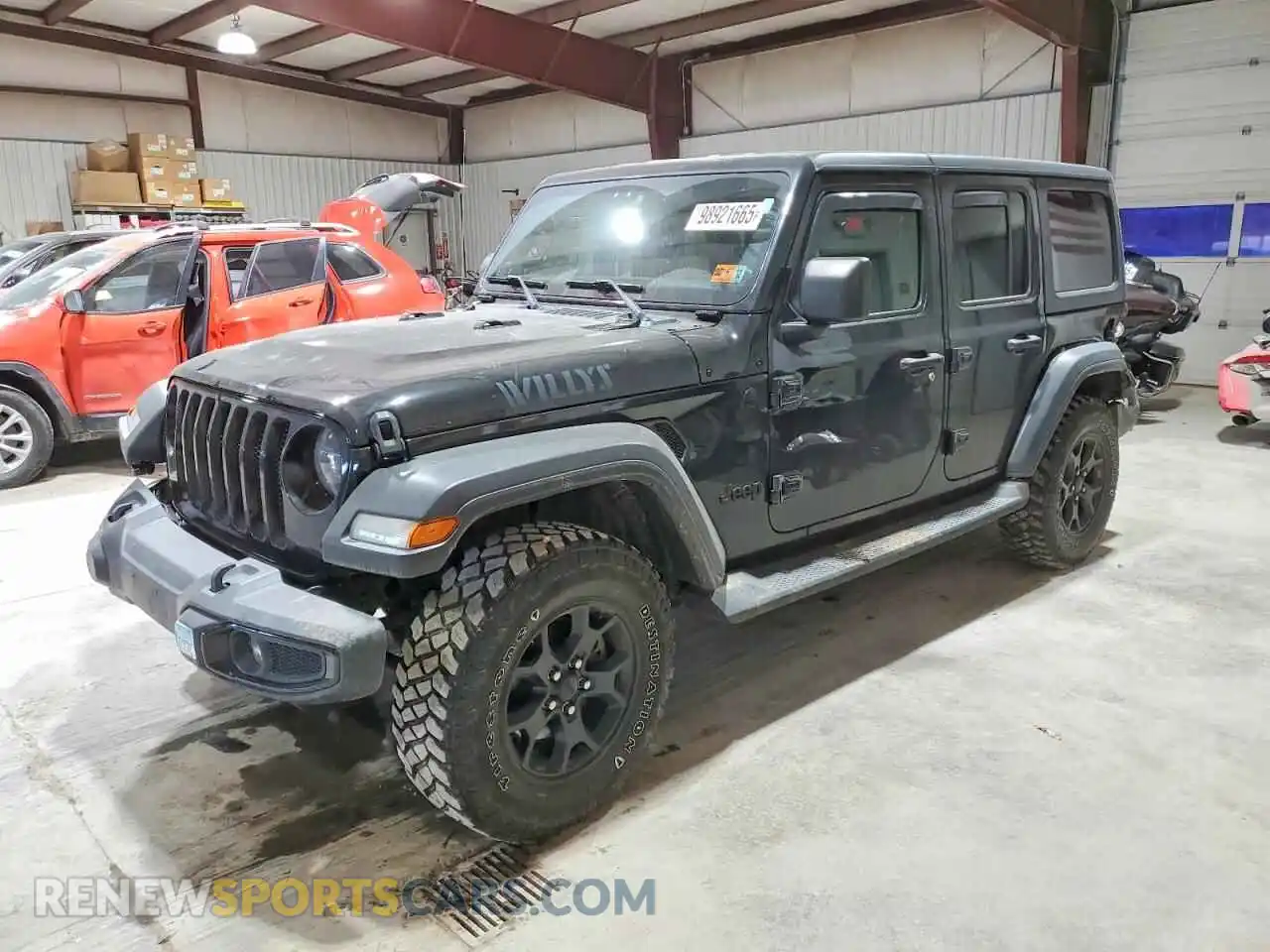 1 Photograph of a damaged car 1C4HJXDN7MW509794 JEEP WRANGLER 2021