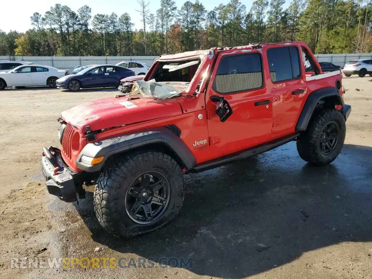 1 Photograph of a damaged car 1C4HJXDN7MW544741 JEEP WRANGLER 2021