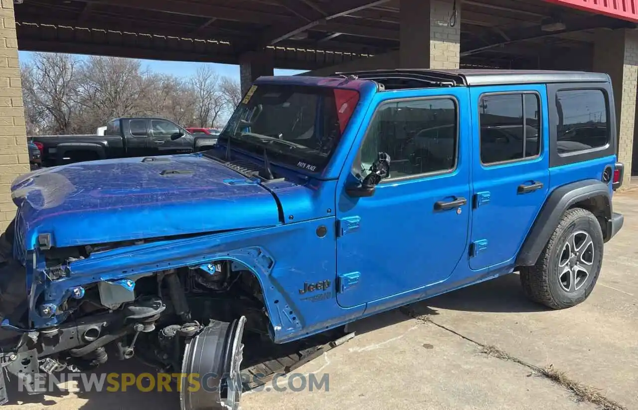2 Photograph of a damaged car 1C4HJXDN7MW786865 JEEP WRANGLER 2021
