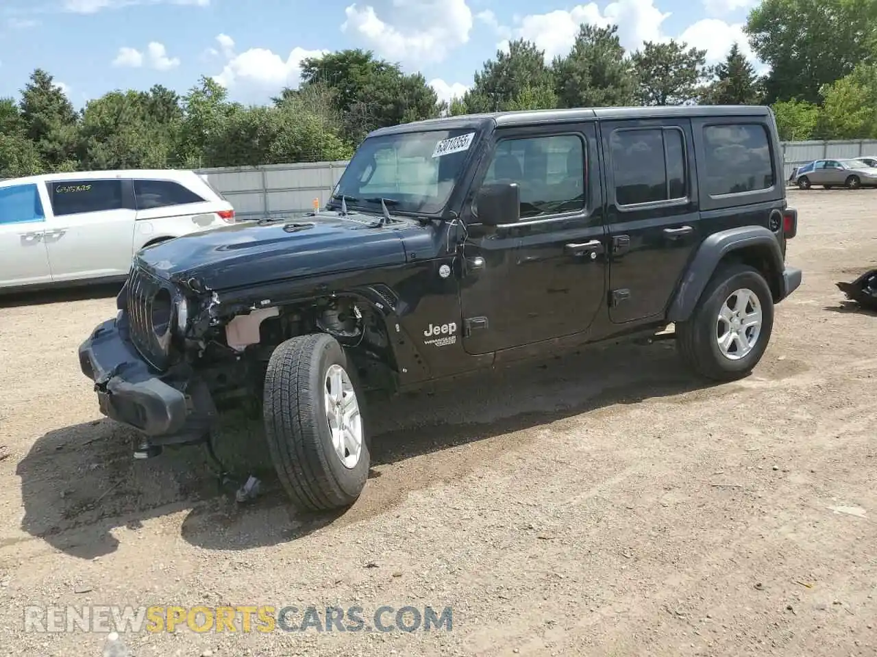 1 Photograph of a damaged car 1C4HJXDN8MW523574 JEEP WRANGLER 2021