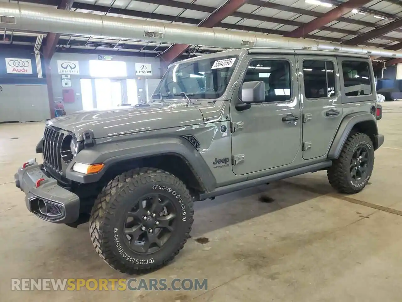 1 Photograph of a damaged car 1C4HJXDNXMW648849 JEEP WRANGLER 2021