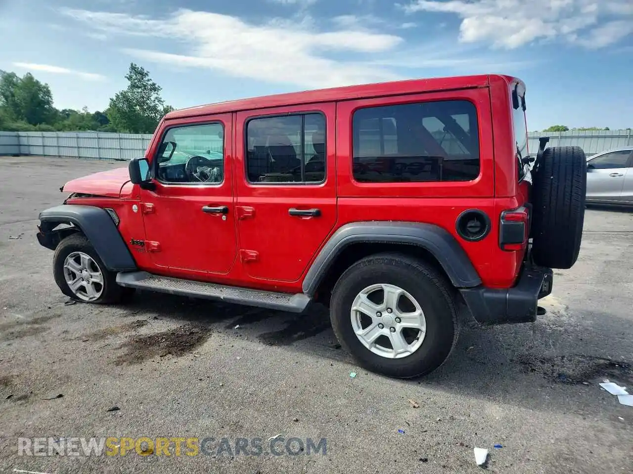 2 Photograph of a damaged car 1C4HJXDNXMW664727 JEEP WRANGLER 2021