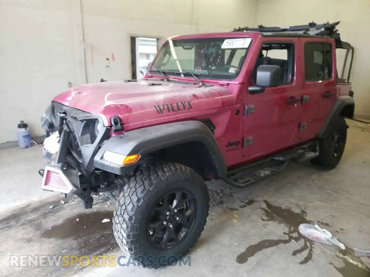 1 Photograph of a damaged car 1C4HJXDNXMW860716 JEEP WRANGLER 2021