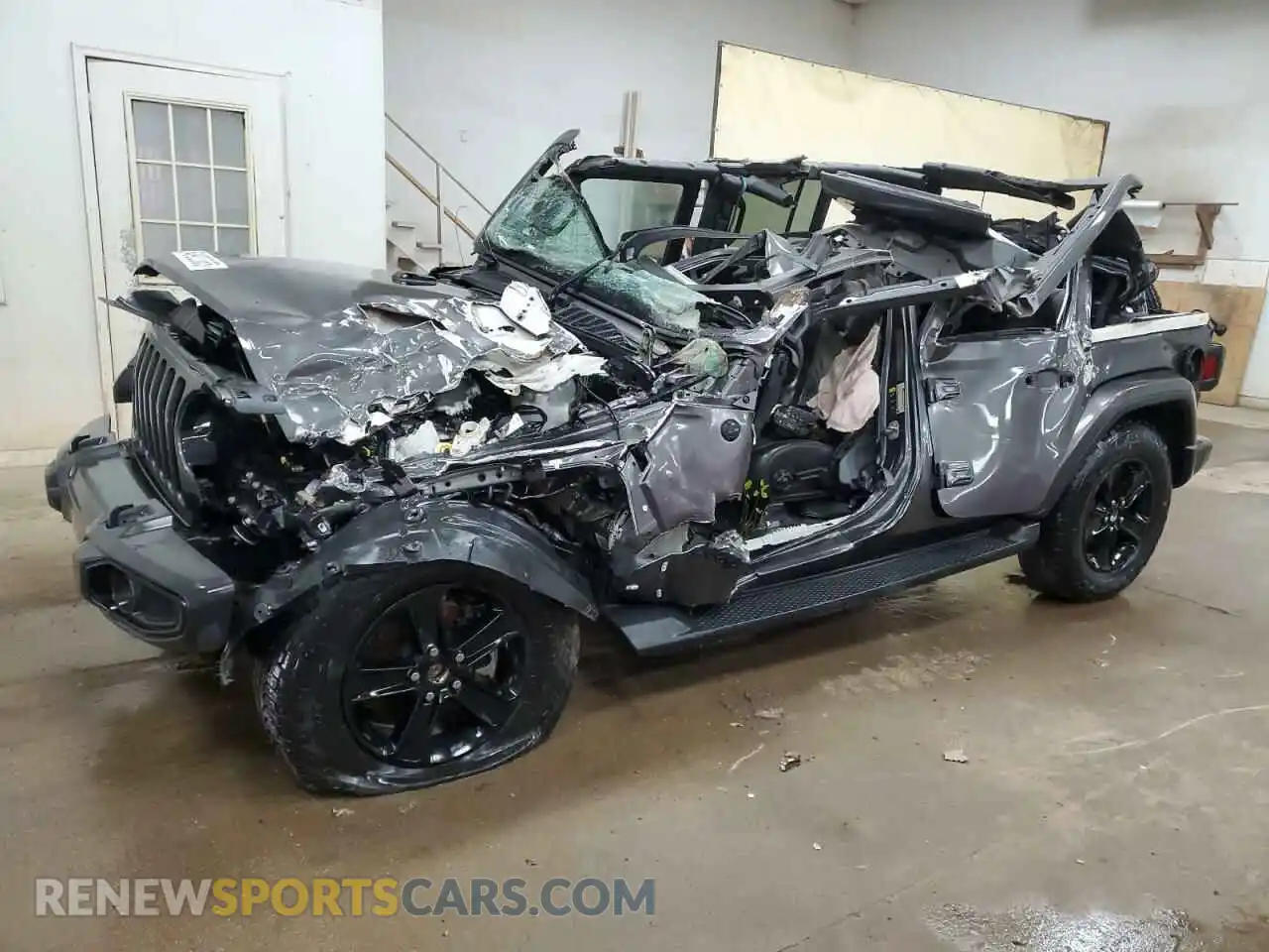 1 Photograph of a damaged car 1C4HJXEG0MW612247 JEEP WRANGLER 2021