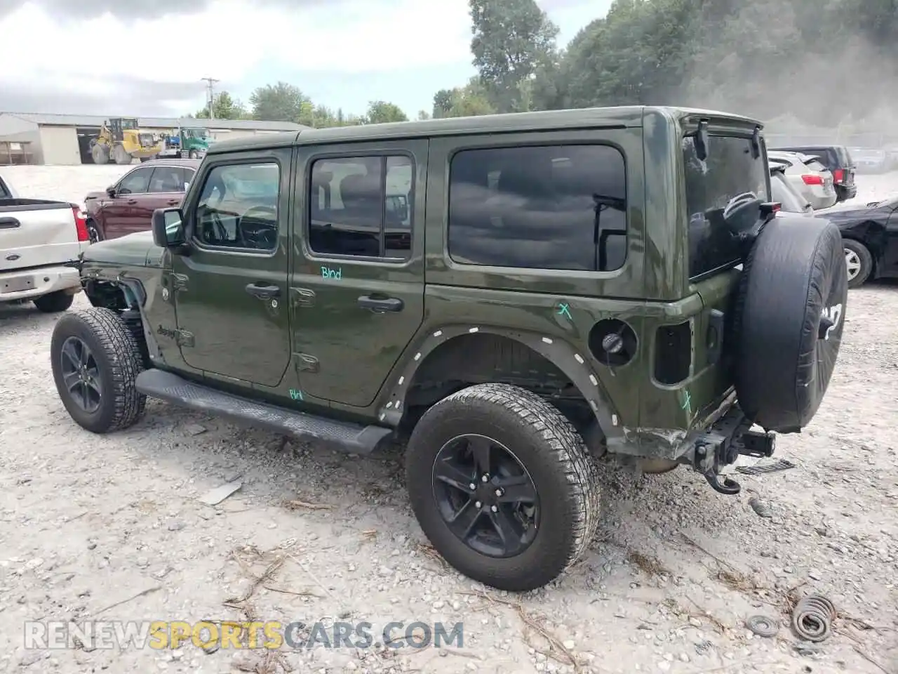 2 Photograph of a damaged car 1C4HJXEG2MW605137 JEEP WRANGLER 2021